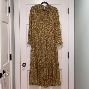 h&m citron floral maxi dress